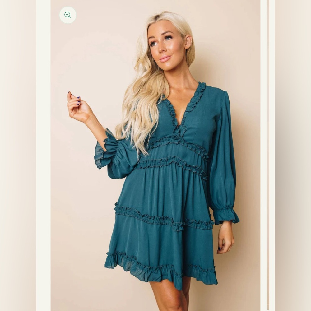 Ruffle Open Back Dress